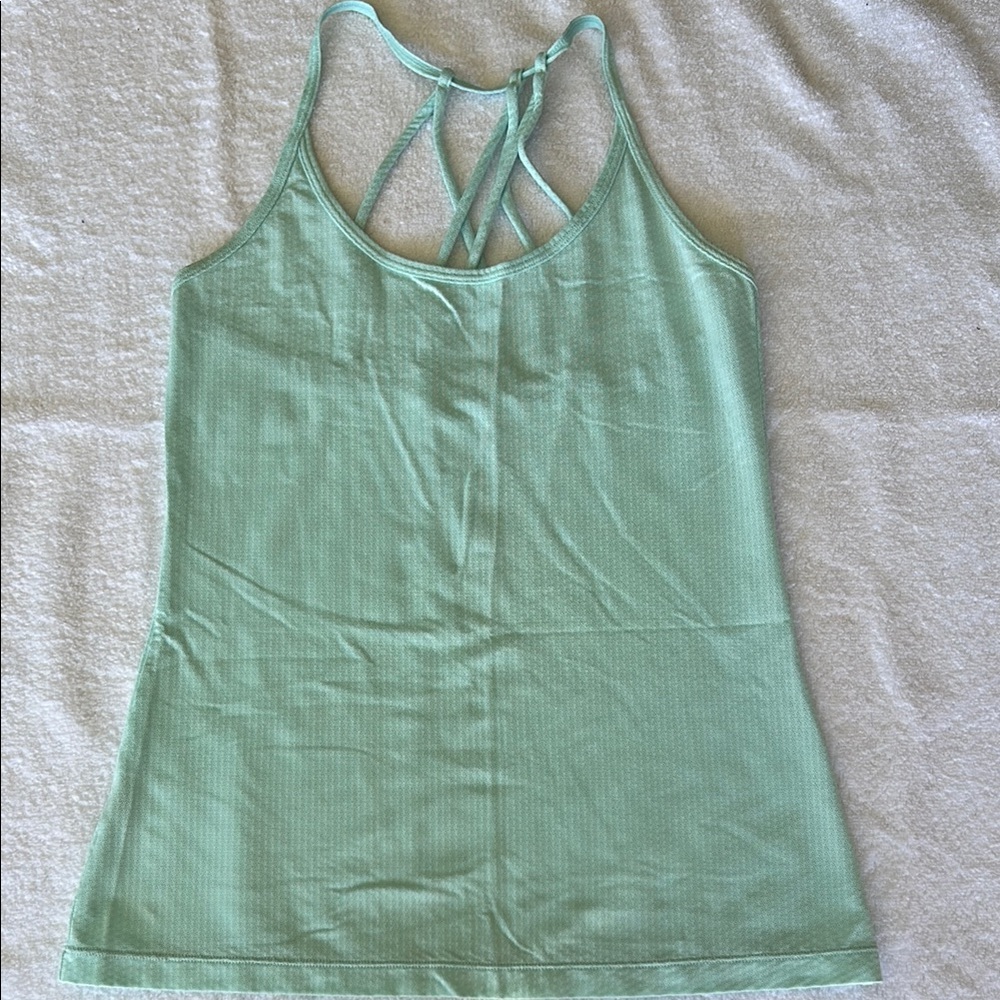 Lorna Jane Blue Fitted Backless Tank Top